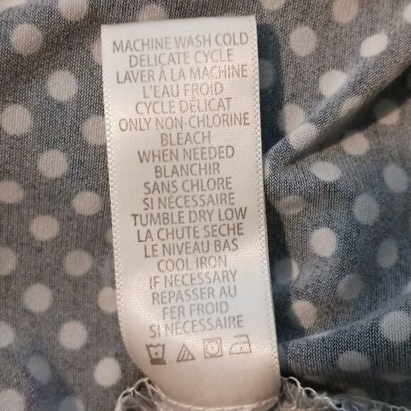 Max Studio Black & White Polka-Dot Surplice Ruched Waist Midi Dress Size L - Picture 13 of 16